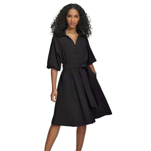 CALVIN KLEIN BLACK DRESS SIZE 14 - WORN ONCE! - Picture 1 of 3